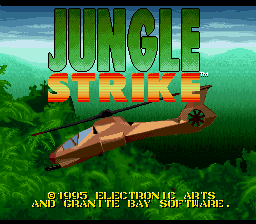 Jungle Strike (USA) Title Screen